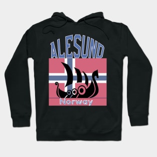 Alesund, Norway white text,mugs,t-shirts,stickers,totes, Hoodie